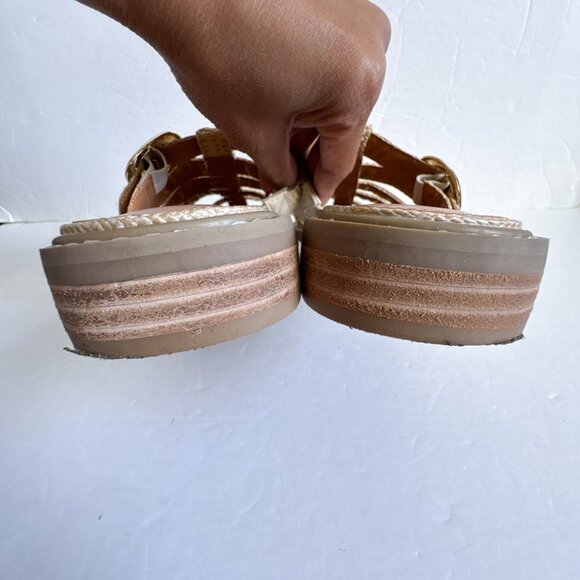 Dolce Vita Falcun Raffia Buckle Sandals Natural 8.5 - Picture 8 of 10